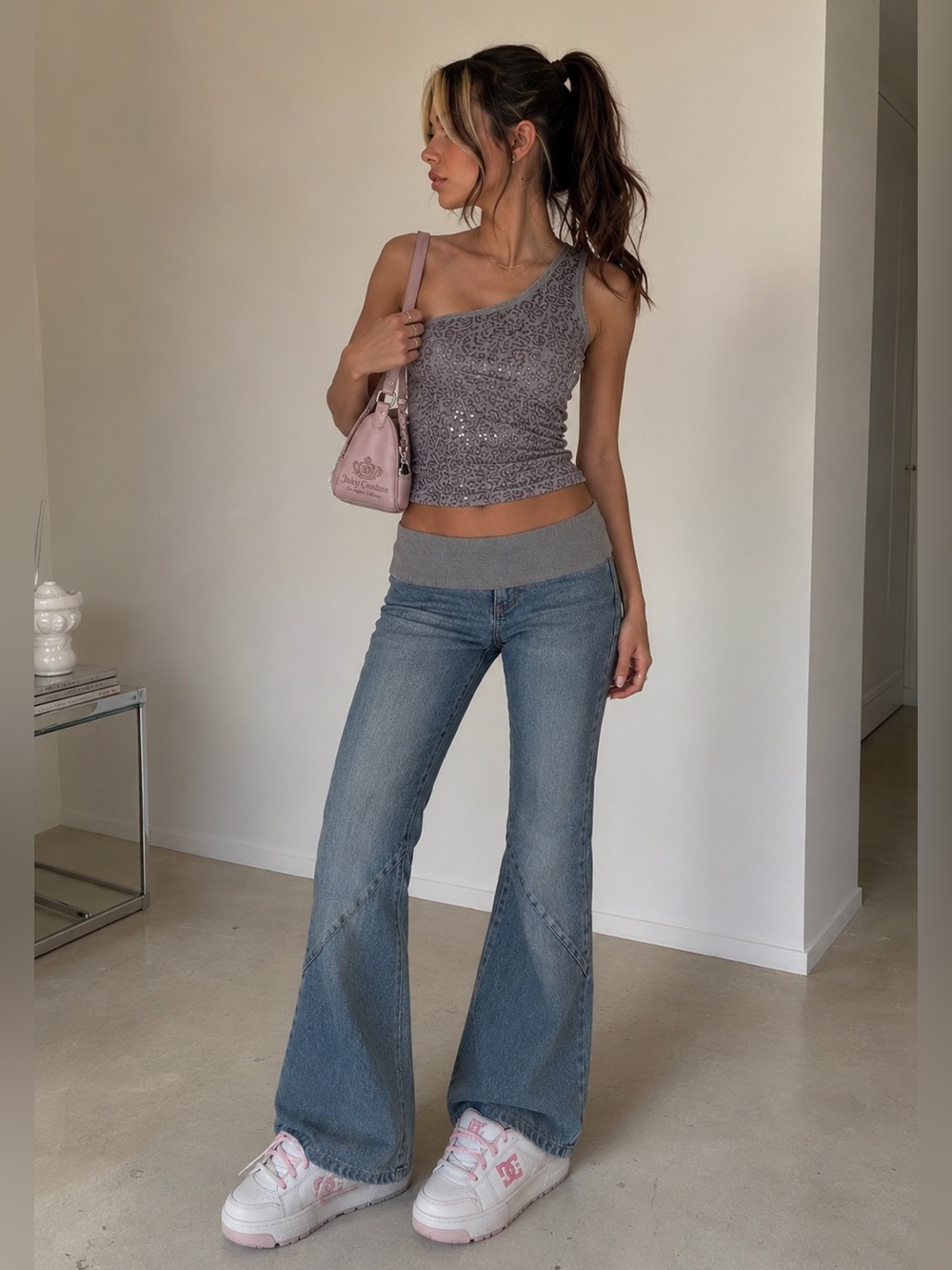 Y2K ✨Urban Behavior Asymmetrical Sequin Top